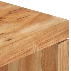 Set tavolini da caffè 2 pz in legno massello di acacia