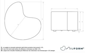 Sgabello in tessuto bouclé beige Miuf - Miuform