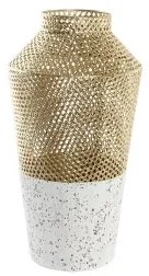 Vaso DKD Home Decor Grigio Dorato Metallo Moderno 25 x 25 x 48 cm