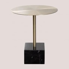 Tavolino rotondo in Acciaio (Ø45 cm) Zenion Nero - Sklum