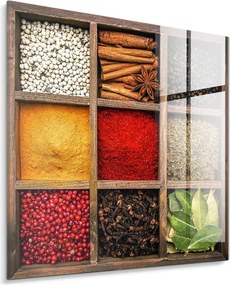 Dipinto su vetro 30x30 cm Spices Box – Styler