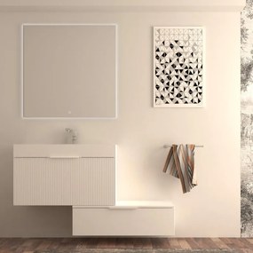 Cassetti in mdf Modula BADEN HAUS L 90 x L 45 cm grigio opaco frontale liscio