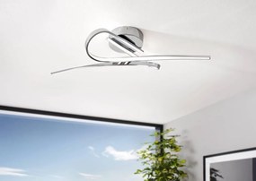 Plafoniera LED Selvina argento IP20 bianco caldo EGLO