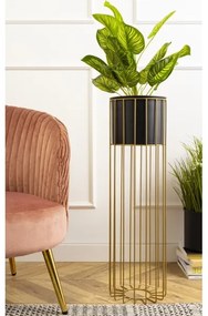 Vaso da fiori in metallo LOFT 70x20 cm oro/nero