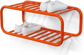 Scarpiera arancione in metallo da parete 72x28x35 cm Retro – Spinder Design