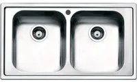 Lavello Cucina 2 Vasche 86x50 cm in Acciaio Inox Apell Melodia