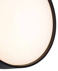 Lampada da parete moderna da esterno nera con LED IP65 - Dop