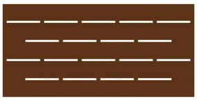 Recinzione Privacy corten in ferro verniciato corten L 192 x H 93 x P 3 cm