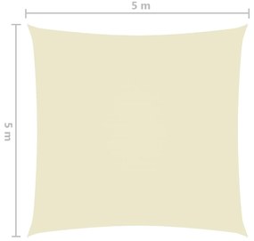 Vela Parasole in Tela Oxford Quadrata 5x5 m Crema