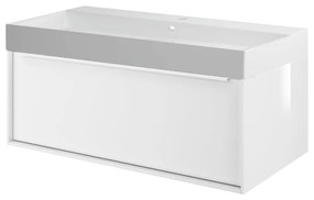 Mobile sottolavabo e lavabo Neo Frame bianco L 90 x H 32 x P 48 cm