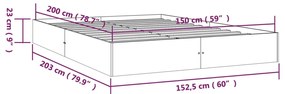 Giroletto in Legno Massello 150x200 cm King Size