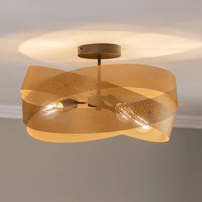Euluna plafoniera Tornado, color oro, Ø 50 cm