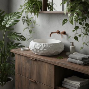 Lavabo da appoggio Rea Mika Ivory