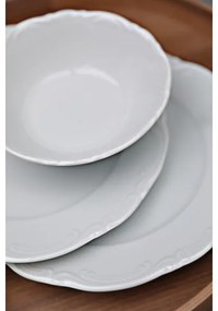 Servizio da tavola 18 pezzi, porcellana bianca