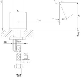 OMNIRES Y1210NGR - Rubinetto del lavandino Y 16,2 cm pettinato grafite