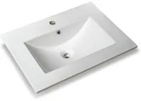 Lavabo da incasso vasca quadrata bianco in ceramica 60x46,5 cm