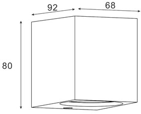 Zuma Line SJ20211-1W-Applique da esterno HARMONIA 1xGU10/35W/230V IP44 nero