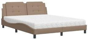 Letto con materasso cappuccino 160x200cm similpelle