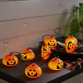Catena luminosa con alimentazione a batteria numero lampadine 8 pz lunghezza totale 210 cm Halloween – Star Trading