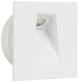 Faretto Ad Incasso Moderno Mecinos In Acciaio Bianco Led Integrato 2W 3000K