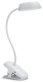 Philips - Lampada LED dimmerabile con clip DONUTCLIP LED/3W/5V 1200 mAh bianco