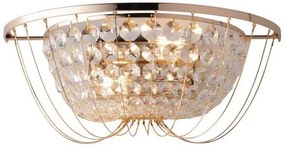 Applique a parete vienna oro 2 luci attacco e14 35x19,5x13,5cm in c...