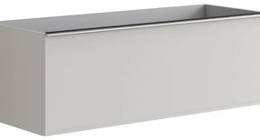Mobile da bagno sospeso sotto lavabo L 120 x H 40 x P 45.5 cm grigio laccato opaco, 1 cassetto Pixel frame