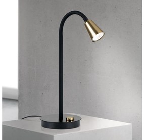 Orion - Lampada da tavolo flessibile dimmerabile DOTTY 1xGU10/10W/230V nero/ottone