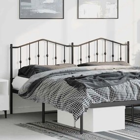 Testiera İn Metallo Nero 193 Cm /