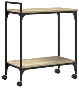 Carrello cucina rovere sonoma 60,5x31x72,5 cm legno multistrato