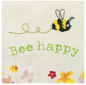 Set di 3 strofinacci in cotone Be Happy Bee Happy - Cooksmart ®