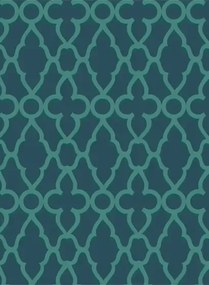 Gittertapete Treillage von Cole & Son - Viridian on Ink