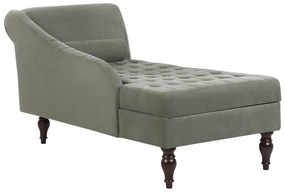 Chaise longue con contenitore grigio scuro PESSAC Beliani