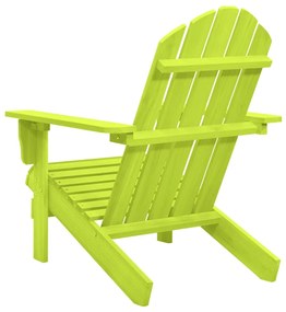 Sedia da giardino adirondack in legno massello di abete verde