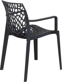 GEORGETA - poltrona moderna in polipropilene con decorazione