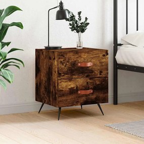 Comodino Rovere Fumo 40x35x47,5 Cm İn Legno Multistrato /