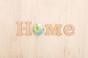 Carta da parati – Con scritta Eco Home