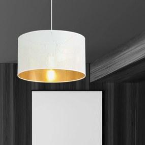 Sospensione Minimal 1 Luce Aston In Acciaio Bianco E Oro