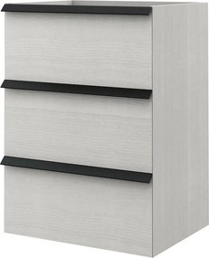 Mobile da bagno sospeso sotto lavabo L 60 x H 83 x P 46 cm bianco, 3 cassetti BADEN HAUS Moon