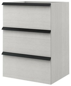 Mobile da bagno sotto lavabo BADEN HAUS Moon bianco L 60 x H 83 x P 46 cm 3 cassetti, lavabo non incluso