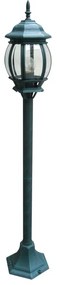 Lampione da giardino, Santiago H 110 cm, nero e verde, IP44 INTEC