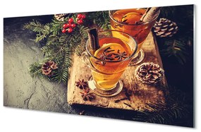 Quadro acrilico Clievi da tè invernali 100x50 cm