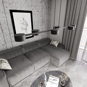 Lampadario a sospensione MEGARA 6 Nero 6xGX53