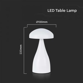 LED Lampada da tavolo ricaricabile dimmerabile LED/1W/5V 3000-6000K 1800 mAh bianco