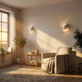 Applique da Parete G9 a Spirale in Gesso Pitturabile