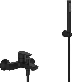Rubinetto per vasca getto aerato Almara nero OTTONE MELODA con doccino