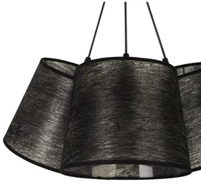 Duolla - Lampadario su filo ROSSA 3xE27/40W/230V nero