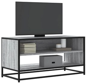 Mobile Tv Grigio Sonoma 91x40x46 Cm Legno Multistrato E Metallo /