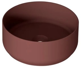 Lavabo da appoggio Kyoto tondo in ceramica rosso