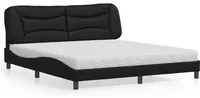 Letto con Materasso Nero 180x200 cm in Similpelle 3208738